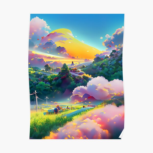 Countryside Morning Poster