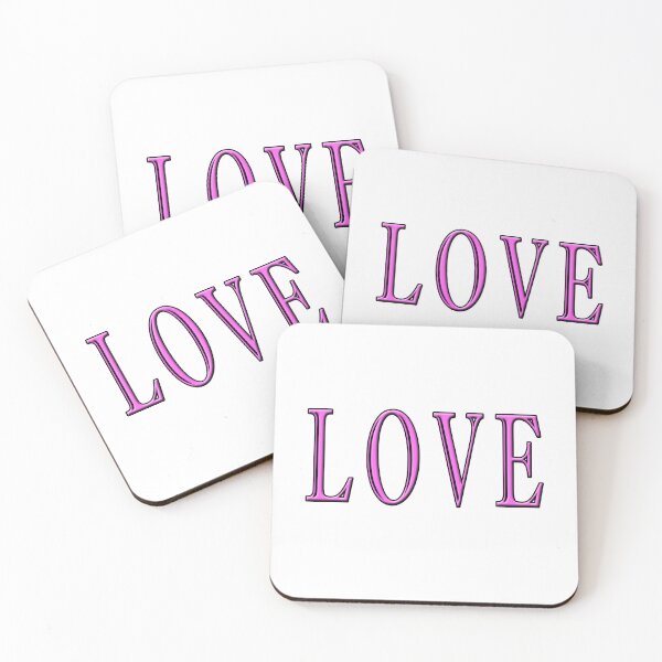 Item preview, Love Letters - Pink Lettering with Black Outline designed and sold by SouthShorePics.
