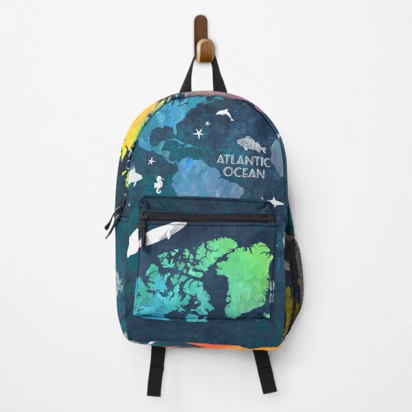 Item preview, Oceans Life World Map colored designed and sold by JBJart.