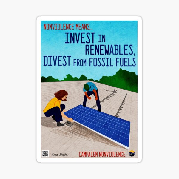 Item preview, Nonviolence Means.... Invest in Renewables designed and sold by paceebene.