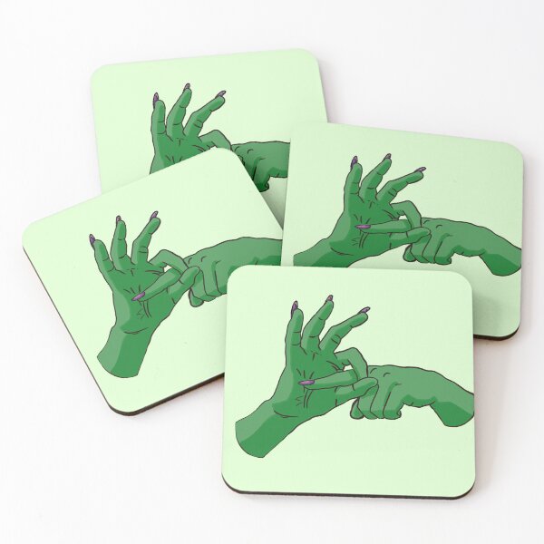Item preview, Raw Dog Nails: Sex Hands / no background / green  designed and sold by Lauren Paulus.