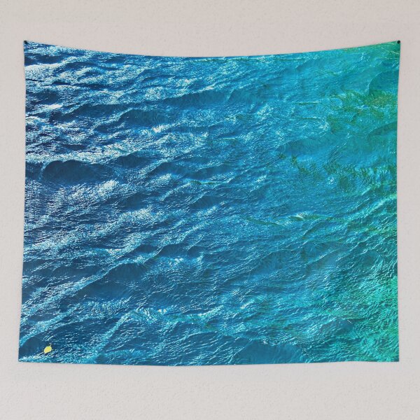 Item preview, Green Blue River Water Surface Texture designed and sold by Anna Lemos.