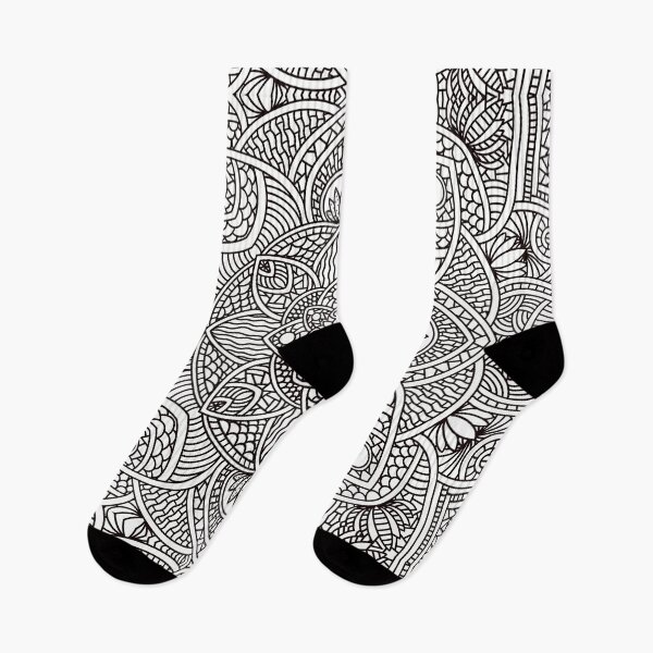 Item preview, Mandala black and white pattern designed and sold by Vnouk.