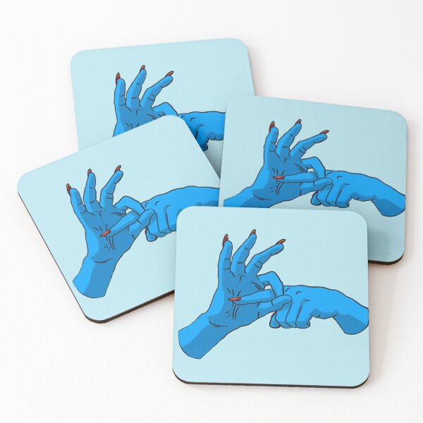 Item preview, Raw Dog Nails: Sex Hands / no background / blue designed and sold by Lauren Paulus.