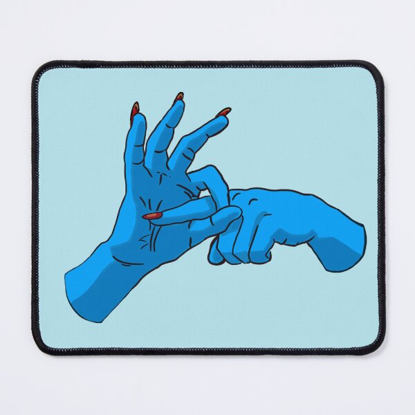 Item preview, Raw Dog Nails: Sex Hands / no background / blue designed and sold by Lauren Paulus.