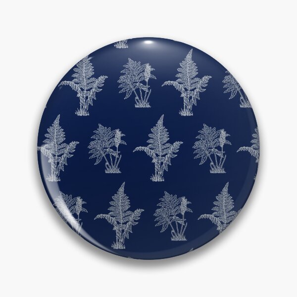 Artikelvorschau, Eisgraue Farne Auf Walblauem Hintergrund entworfen und verkauft von burbankdesigns.