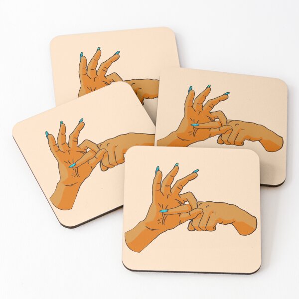 Item preview, Raw Dog Nails: Sex Hands / no background / orange designed and sold by Lauren Paulus.
