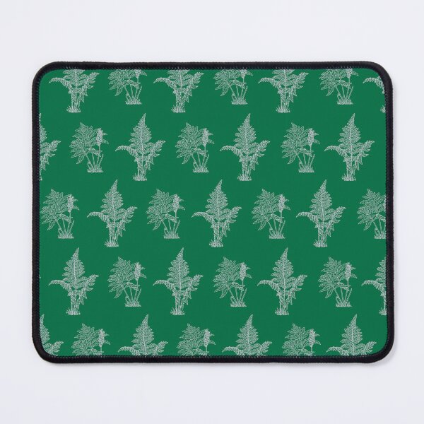 Item preview, Ice Gray Ferns On Kelly Green Background designed and sold by burbankdesigns.