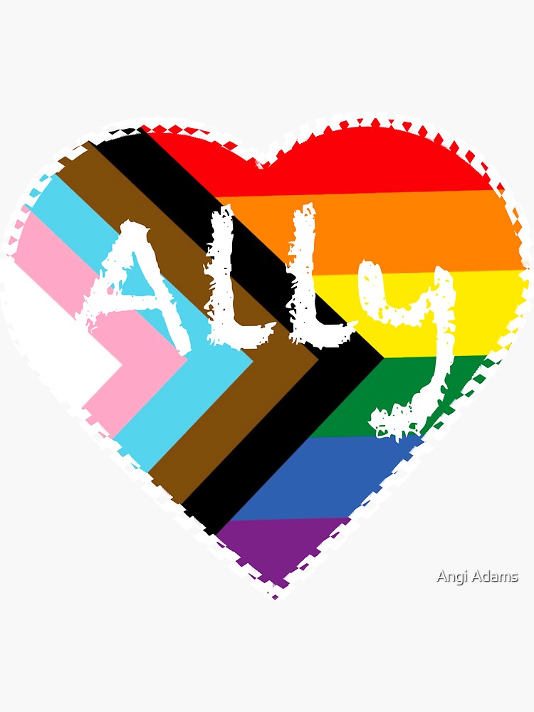 Lgbtqia Ally Heart Chalk Sticker For Sale By Angiadams Redbubble 9289