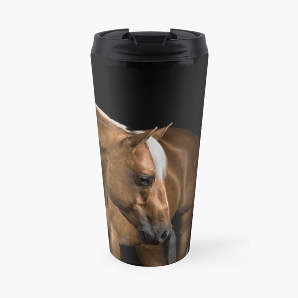 Palomino on Black Travel Mug