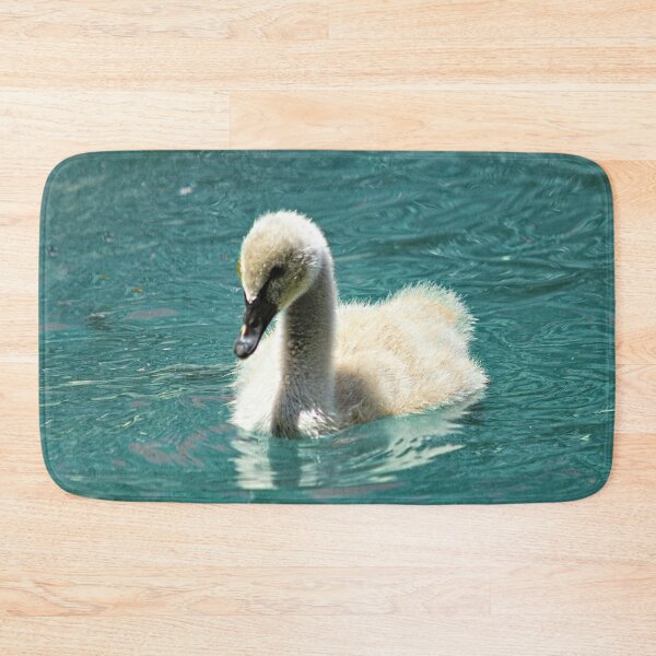 Item preview, Black Swan Cygnet Swimming Portrait designed and sold by Anna Lemos.