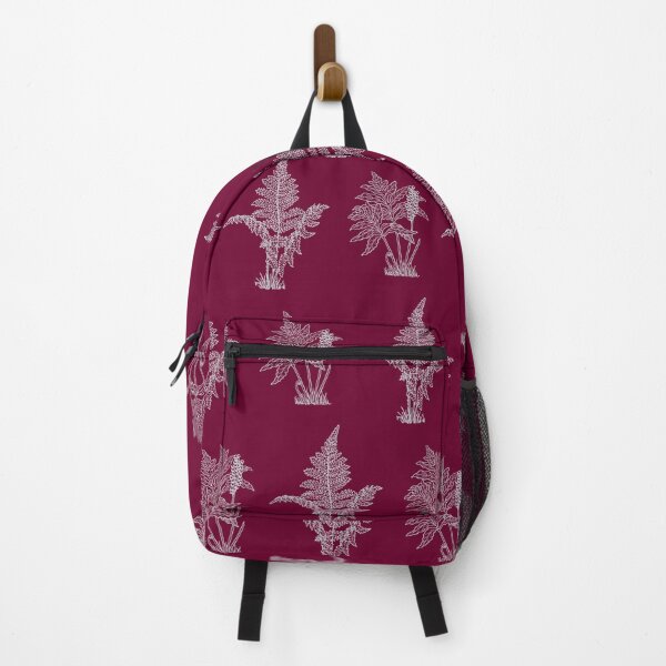 Item preview, Ice Gray Ferns On Blood Red Background designed and sold by burbankdesigns.
