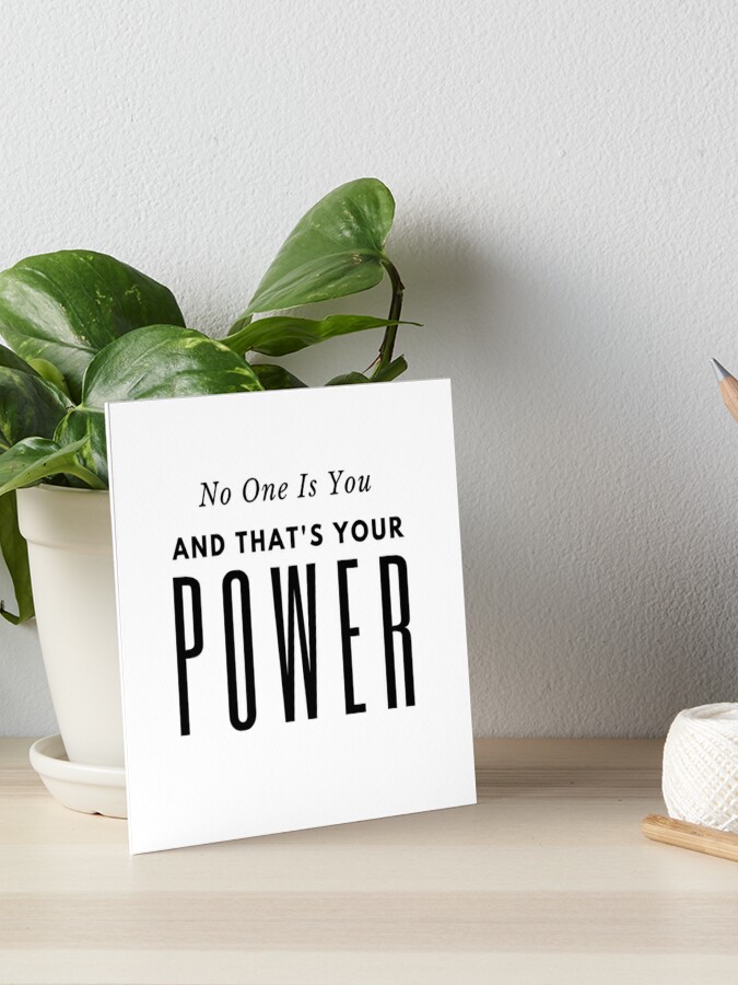 No one is you and that is your super power - hand drawn quotes  illustration. Funny humor. Life sayings. Framed Mini Art Print by The Life  Quotes