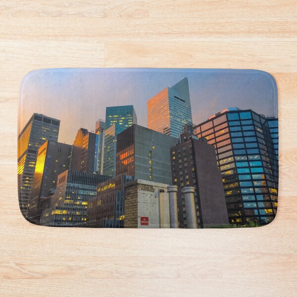 Item preview, Sunset Rooftop Skyline Skyscrapers Manhattan NYC designed and sold by eleonoraingrid.
