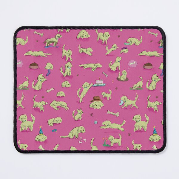 Item preview, Hot pink dog cockapoo pattern designed and sold by VicJeg.