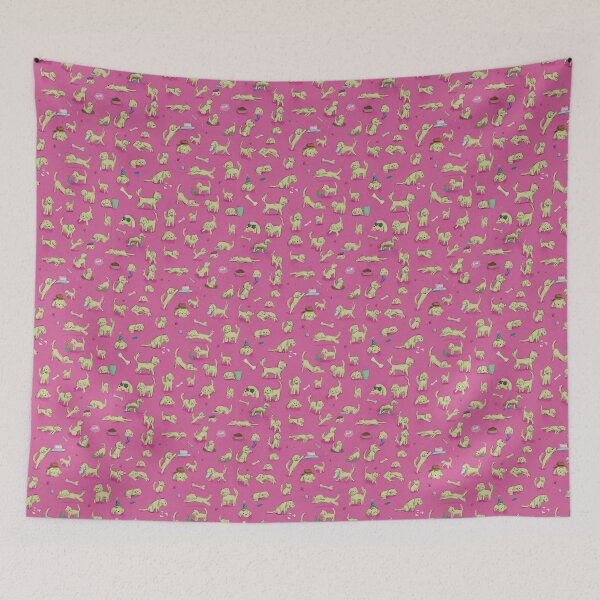 Item preview, Hot pink dog cockapoo pattern designed and sold by VicJeg.
