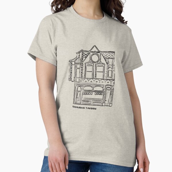 Item preview, Schubas Tavern Chicago Music Venue Architecture Illustration designed and sold by JessiSimpsonArt.