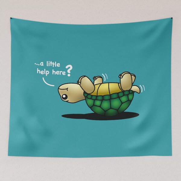 Item preview, "...a little help here?" cute baby turtle designed and sold by houseofwray.