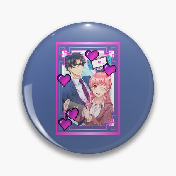Item preview, Hot Pink Wotakoi Love (on Blue/Grey) designed and sold by epinkb.