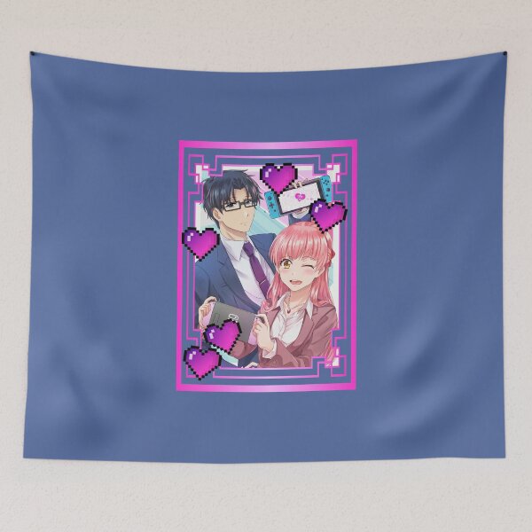 Item preview, Hot Pink Wotakoi Love (on Blue/Grey) designed and sold by epinkb.