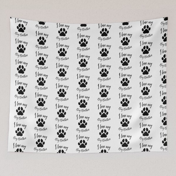 Item preview, Dog Sibling Big Brother Paw, I Love My Big Brother designed and sold by gobbieshoppe.