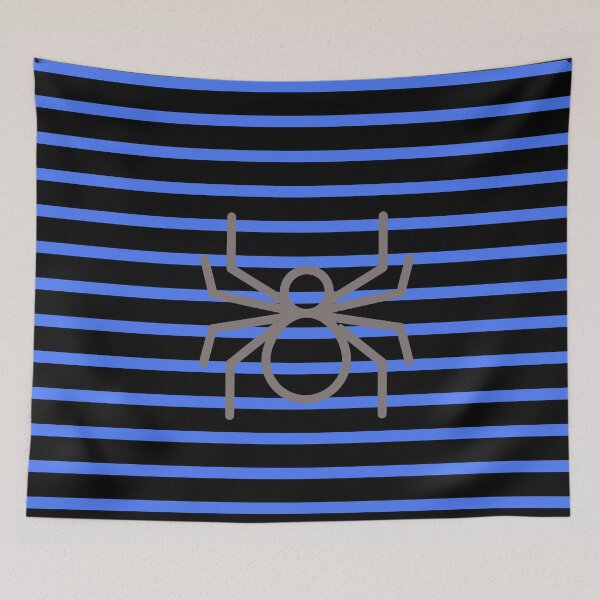 Item preview, Halloween Black And White Stripes With Gray Spider designed and sold by BronikowskiART.