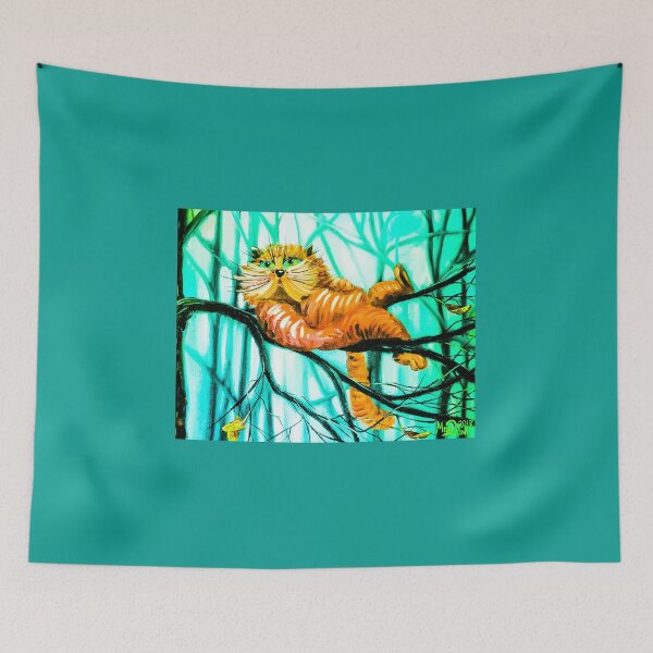 Item preview, Cat, Relax, edited oil painting by Marina Daniluka designed and sold by MariDaniArt.