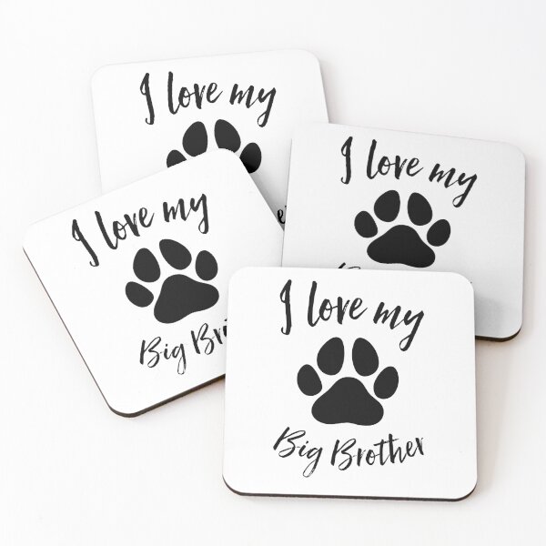 Item preview, Dog Sibling Big Brother Paw, I Love My Big Brother designed and sold by gobbieshoppe.