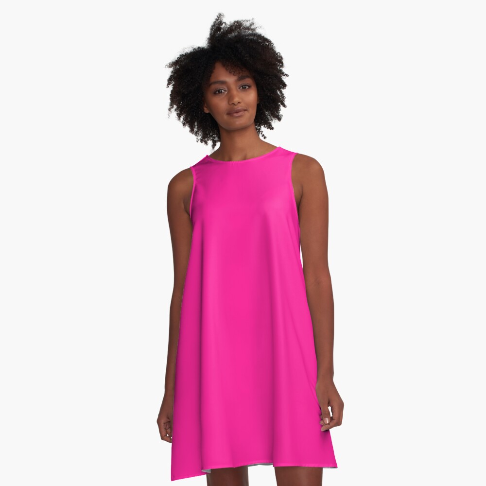 PLAIN SOLID DEEP PINK -100 PINK SHADES ON OZCUSHIONS ON ALL PRODUCTS A-Line Dress
