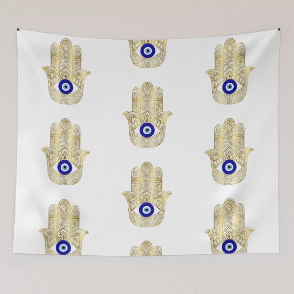 Item preview, Gold evil eye hamsa hand mandala designed and sold by PMDesigns222.