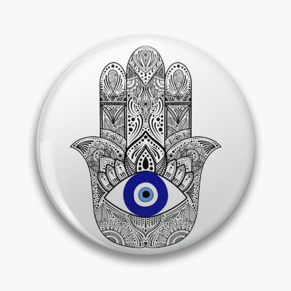 Item preview, Black evil eye hamsa hand mandala designed and sold by PMDesigns222.