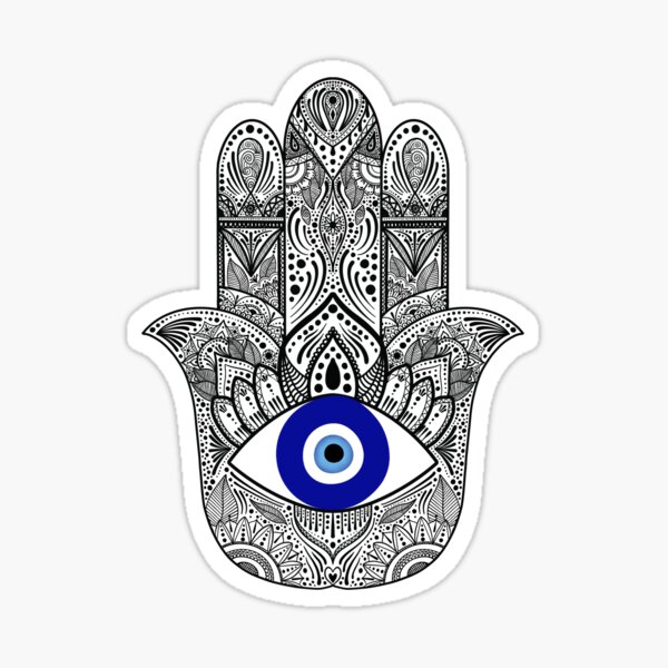 Decal Sticker Hamsa difesa contro il malocchio tatuaggio stile X33