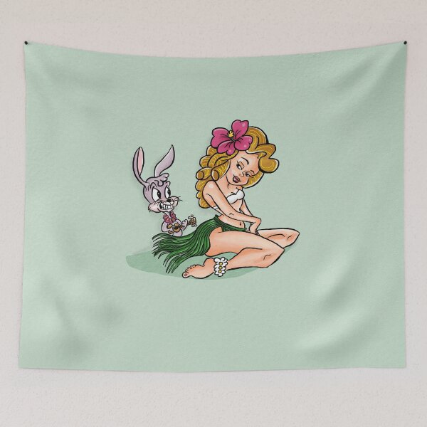 Item preview, Cartoon Blonde Hula Pinup designed and sold by cartoonpinups.