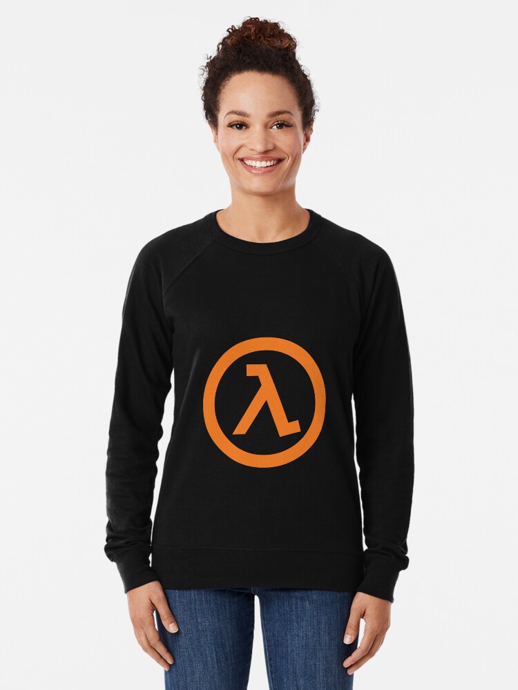 Aperçu 2 sur 5. Sweatshirt léger avec l'œuvre Logo Lambda demi-vie créée et vendue par Icedcream.