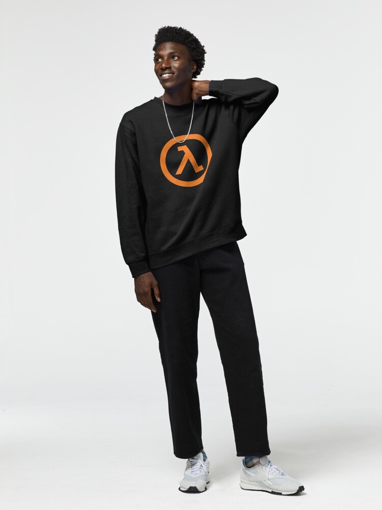 Aperçu 3 sur 7. Sweatshirt épais avec l'œuvre Logo Lambda demi-vie créée et vendue par Icedcream.