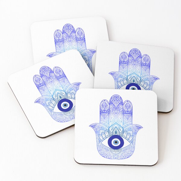 Item preview, Blue evil eye hamsa hand mandala designed and sold by PMDesigns222.