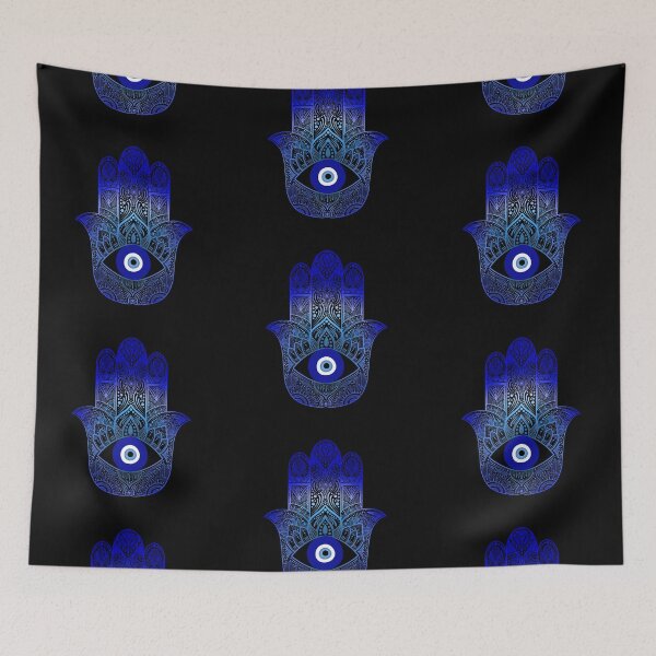 Item preview, Blue evil eye hamsa hand mandala designed and sold by PMDesigns222.