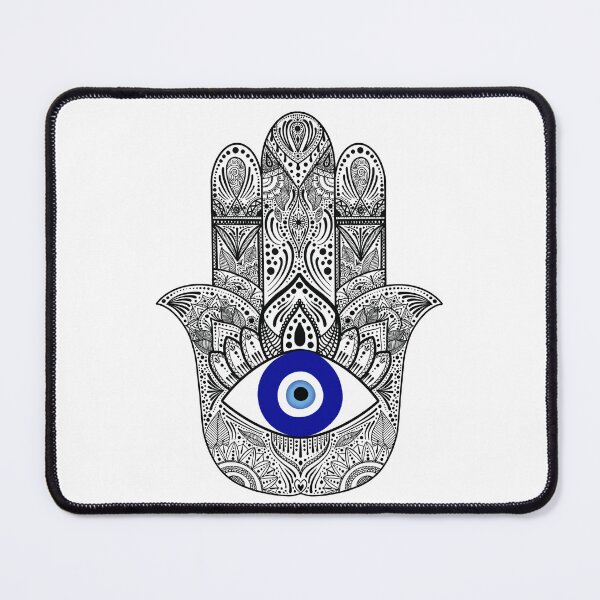 Item preview, Black evil eye hamsa hand mandala designed and sold by PMDesigns222.