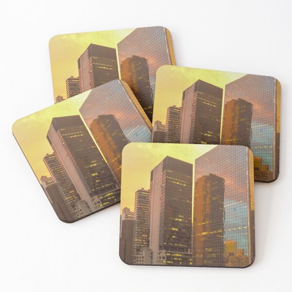 Item preview, Sunset Skyscrapers Manhattan New York City  designed and sold by eleonoraingrid.