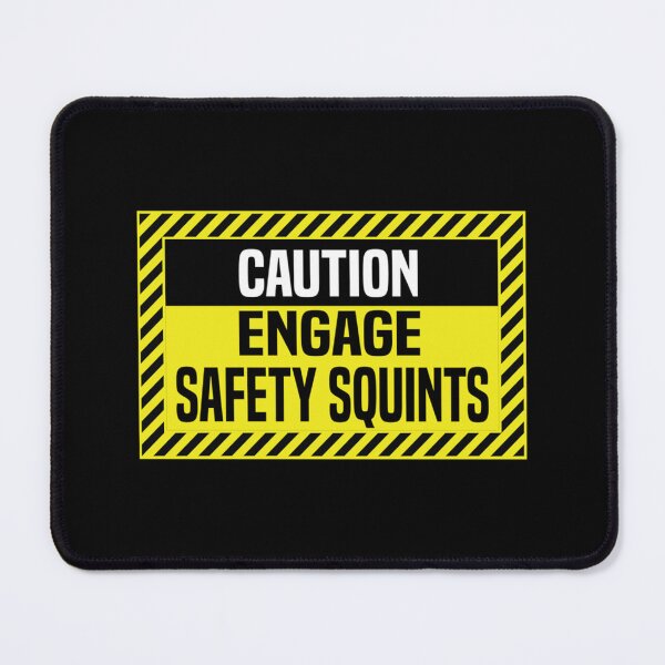 Item preview, Safety Squints Funny Warning Sign Racerback Tank Top designed and sold by donniejeanjr6.