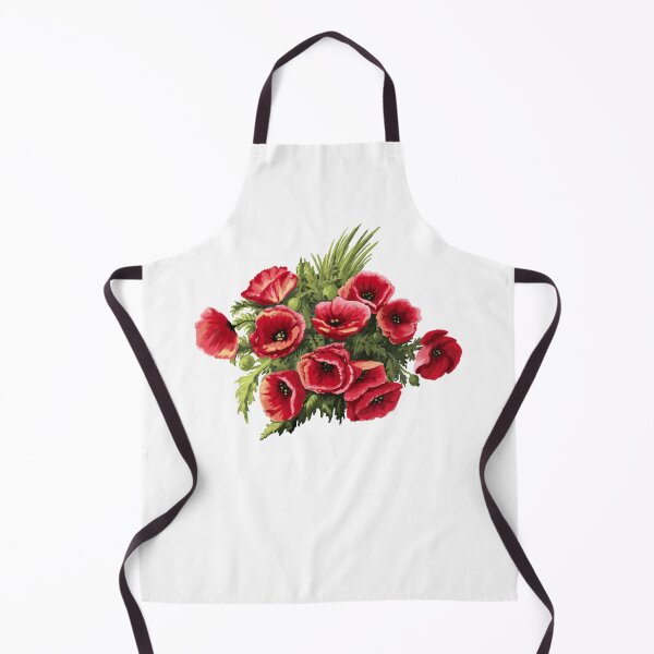 Item preview, Red Poppy Flower Pattern designed and sold by Digi Artworks Store.