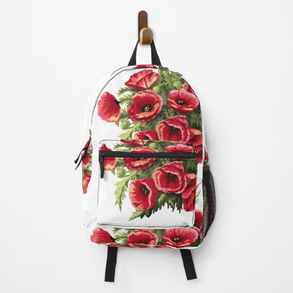 Item preview, Red Poppy Flower Pattern designed and sold by Digi Artworks Store.