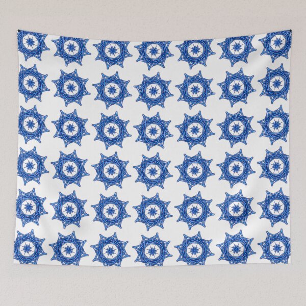 Item preview, Celestial eight-pointed star, abstract art designed and sold by Meo Design.