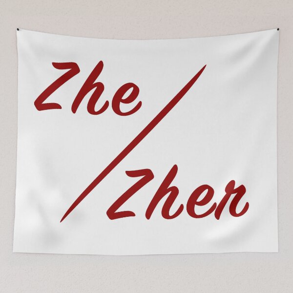Item preview, My pronouns are - zhe / zher / zhim designed and sold by Hawthorn Mineart.
