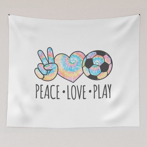 Item preview, Tie Dye Soccer for Teen Girls Peace Love Play designed and sold by zimmermansmp.