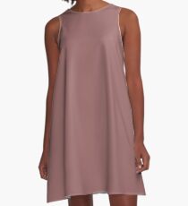 PLAIN COPPER ROSE | SHADES OF BROWN | HUES OF RED A-Line Dress