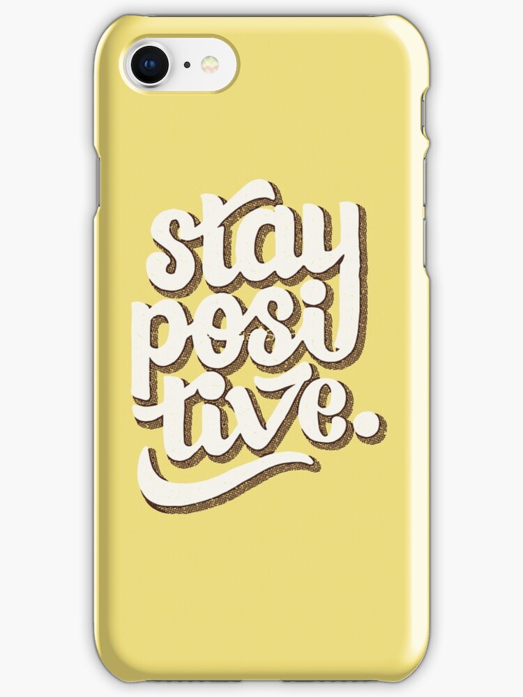 Stay Positive - Hand Lettering Retro Type Design by kellynmora