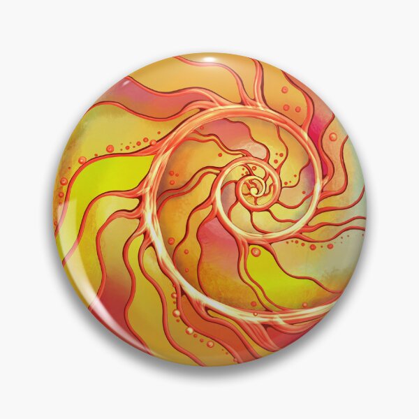 Item preview, orange spirale mandala designed and sold by MandalaFlowerArt.