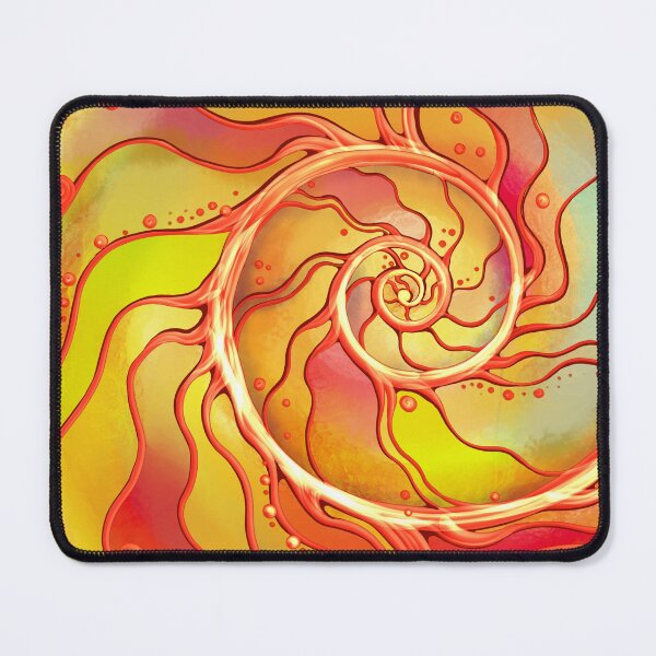 Item preview, orange spirale mandala designed and sold by MandalaFlowerArt.