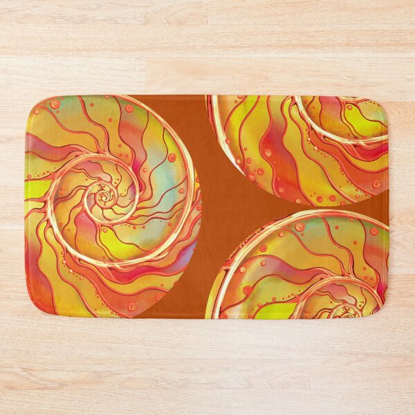Item preview, orange spirale mandala designed and sold by MandalaFlowerArt.